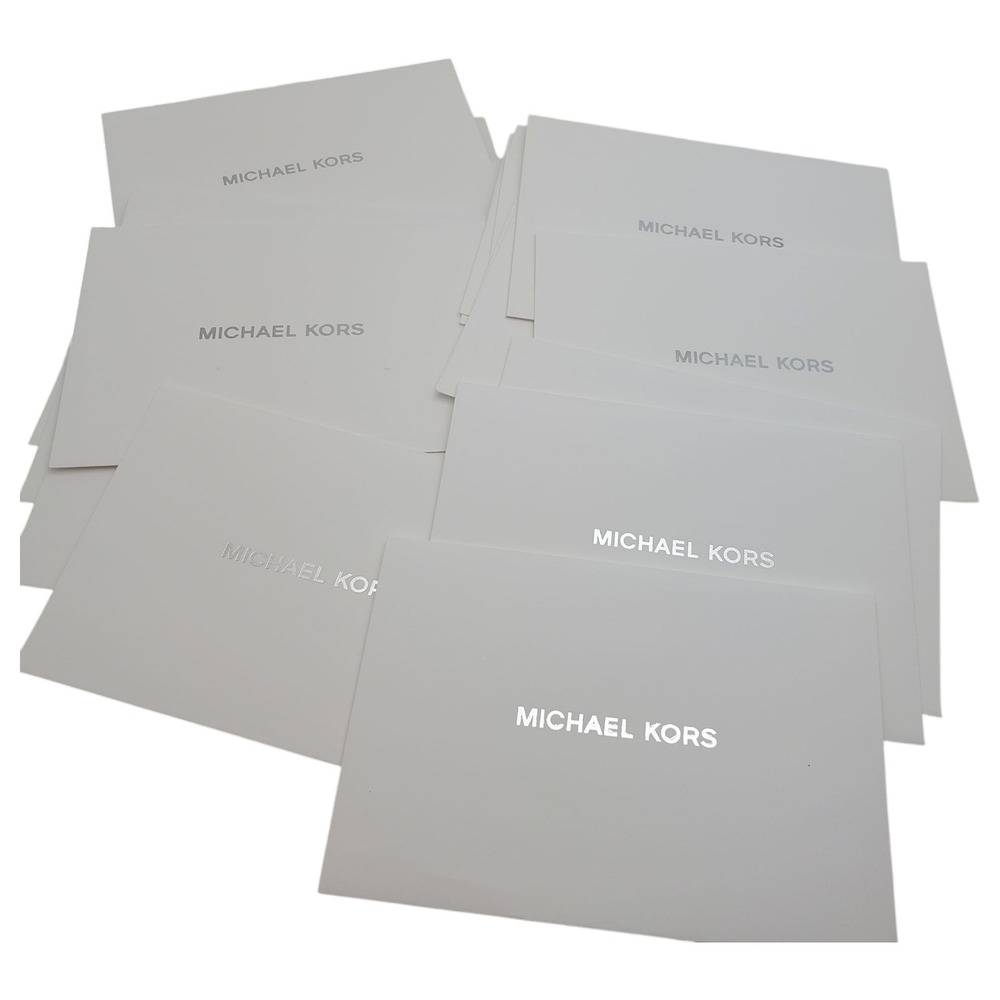 10 sets of Michael Kors Thank You Card White Note Flat Cards with Envelopes